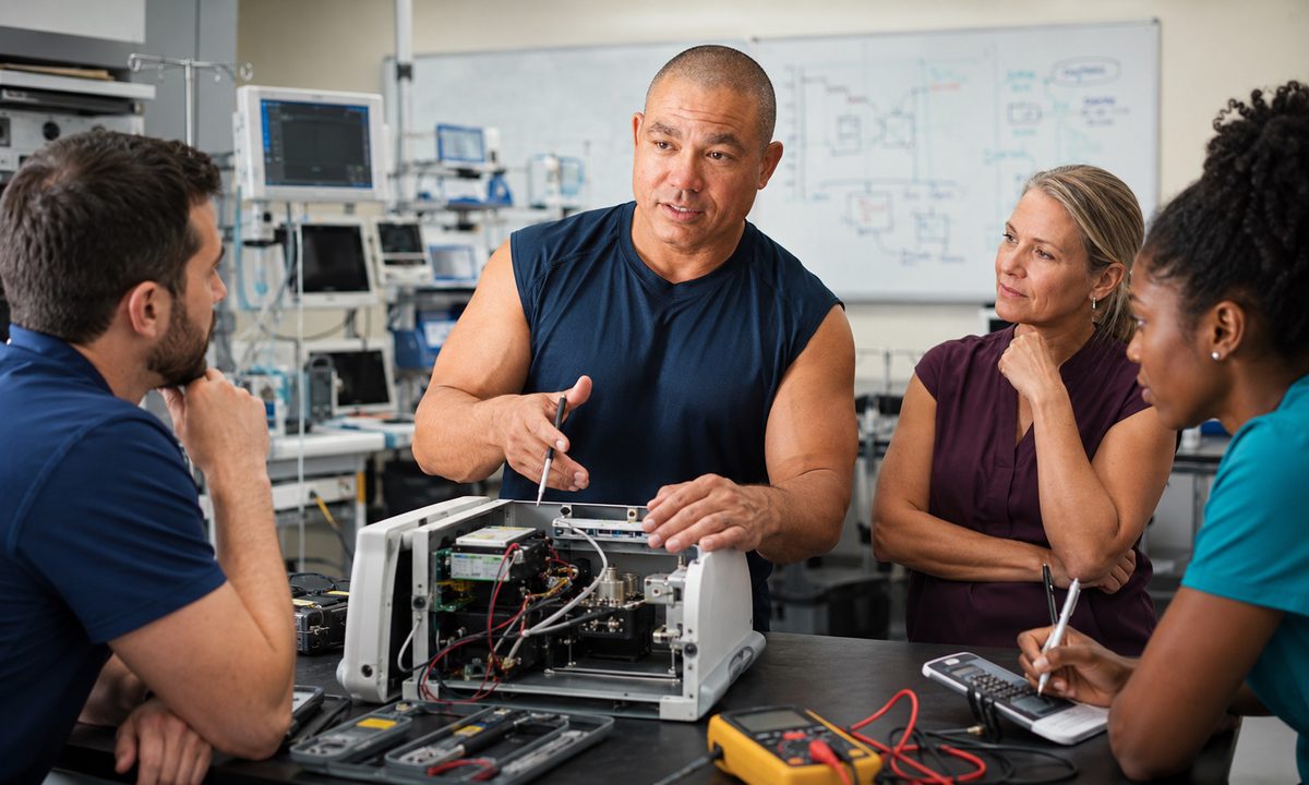 Biomedical instructor teaches root cause analysis