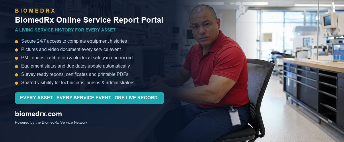 BiomedRx Online Service Report Portal — BiomedRx