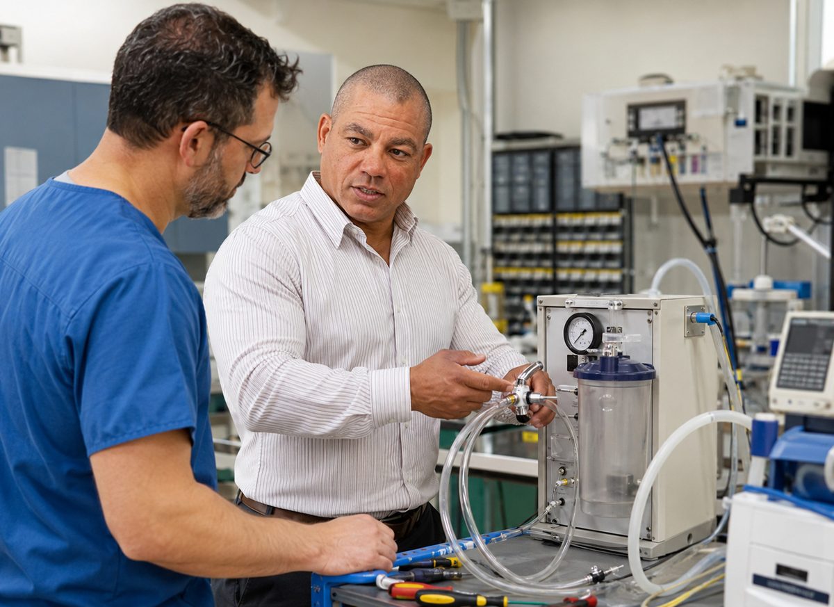 BiomedRx healthcare technology management team delivering line isolation monitor certification