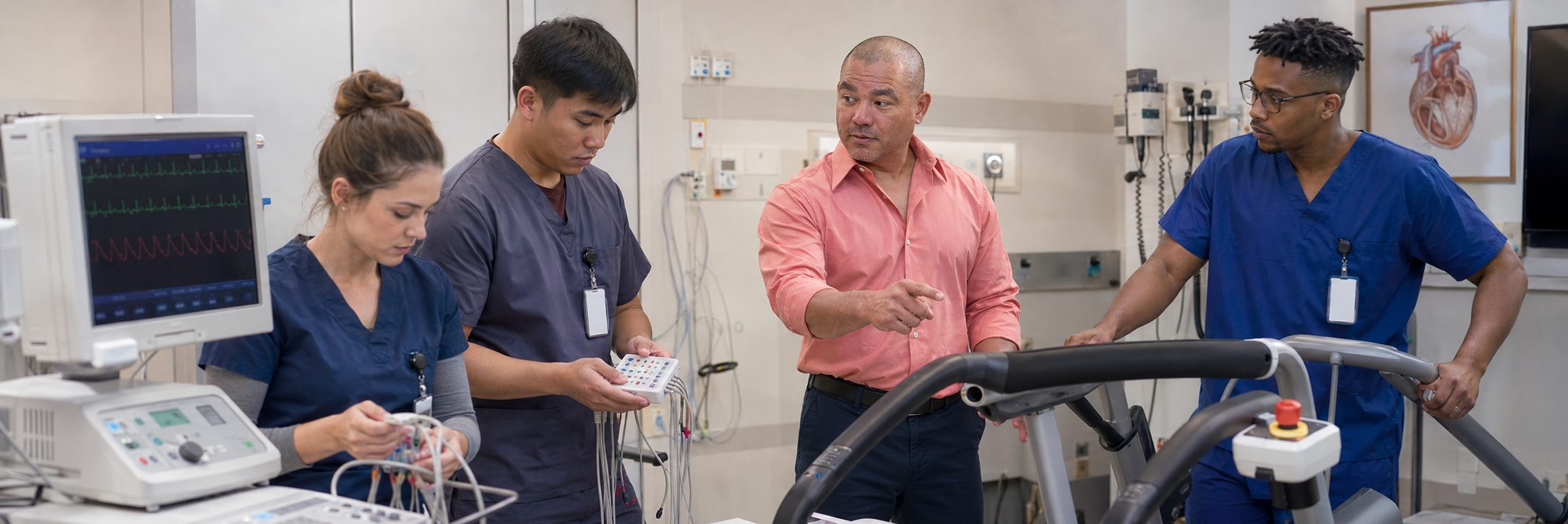 Biomedical equipment technicians training on anesthesia machine service procedures