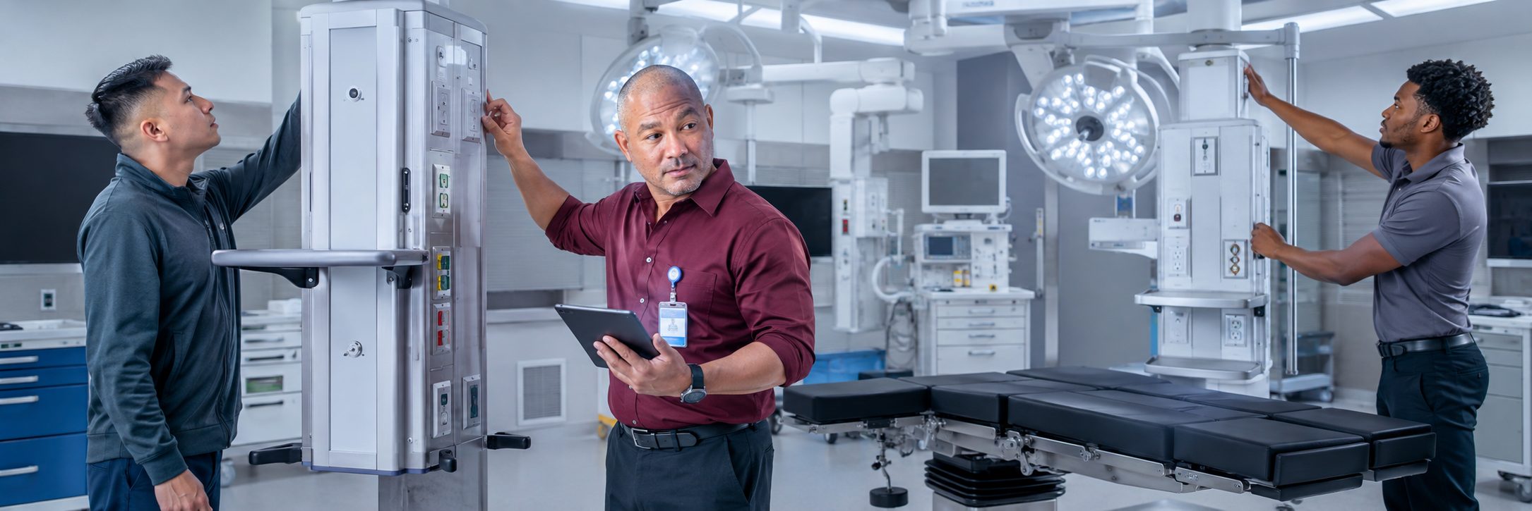Biomedical equipment repair shop bench calibration with a electrical safety analyzer