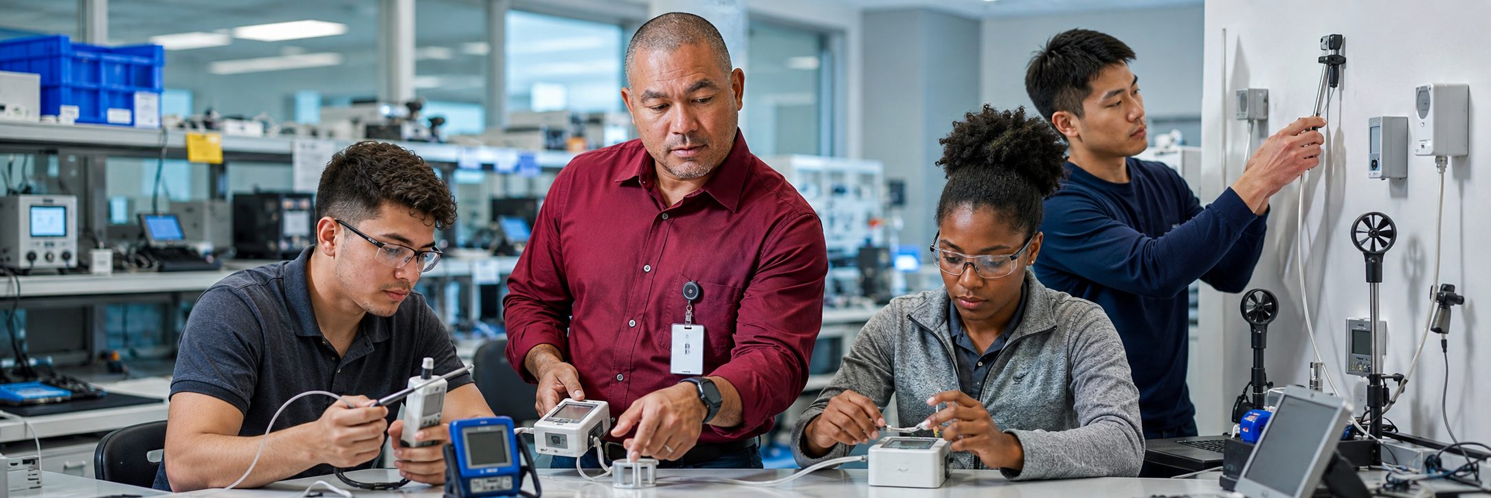 Biomedical equipment repair and bench calibration | BiomedRx HTM services Biomedical equipment repair shop bench calibration with an electrical safety analyzer