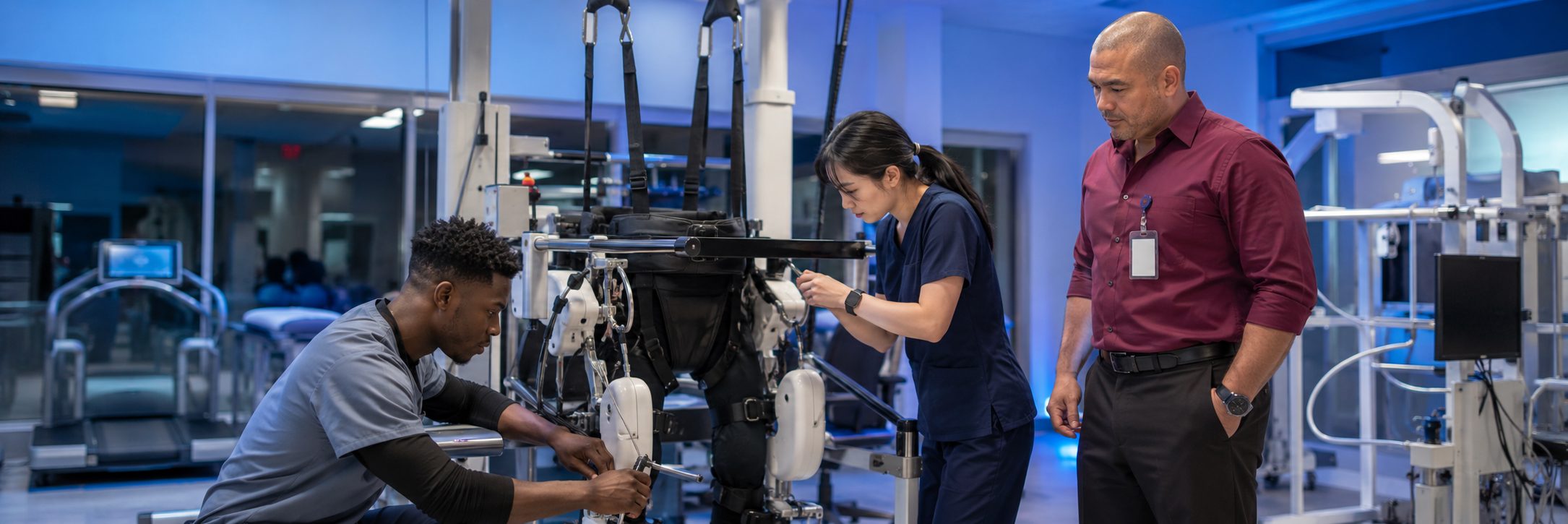 Biomedical equipment repair and bench calibration | BiomedRx HTM services Biomedical equipment repair shop bench calibration with an electrical safety analyzer