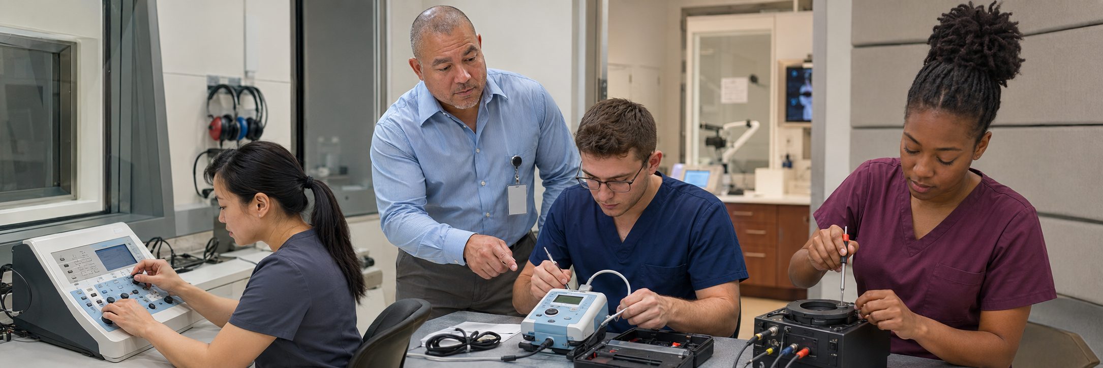 Cath lab imaging equipment service and C-arm maintenance | BiomedRx Medical imaging equipment service on a cath lab C-arm and patient monitoring system