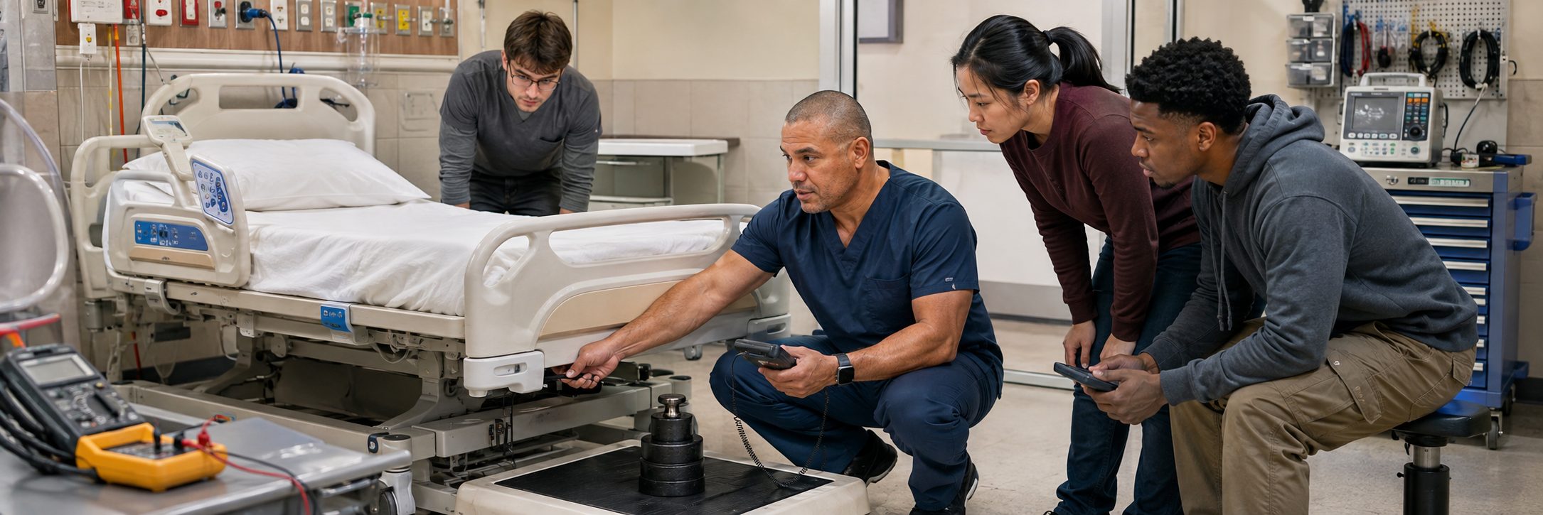 Clinical laboratory analyzer service and preventive maintenance by biomedical technicians