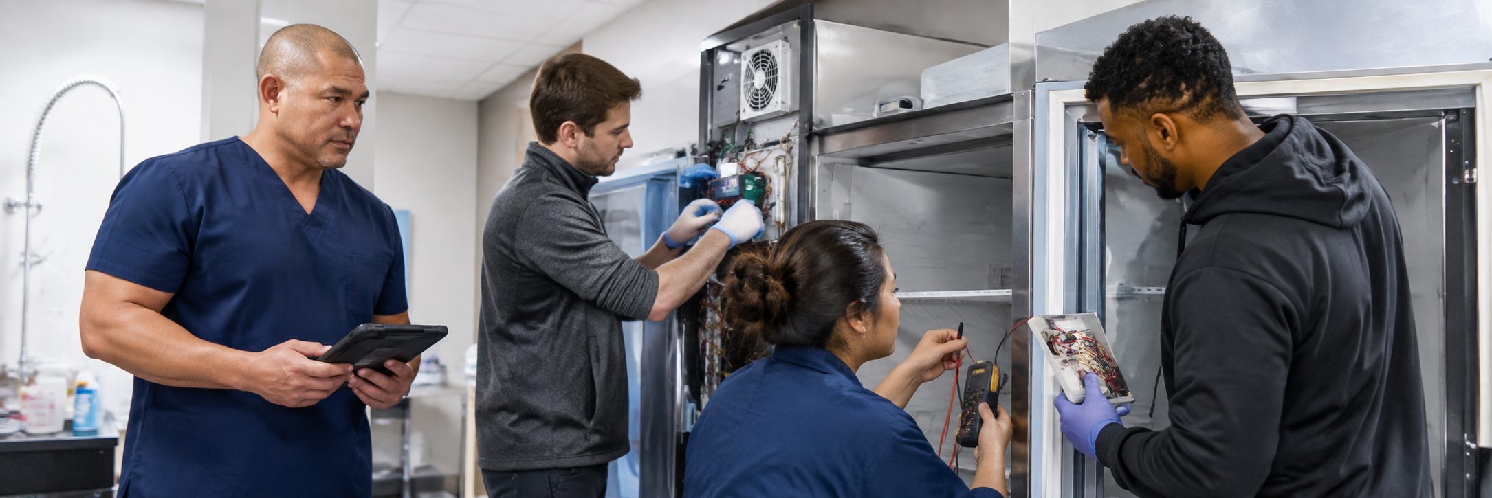 Clinical laboratory analyzer service and preventive maintenance by biomedical technicians