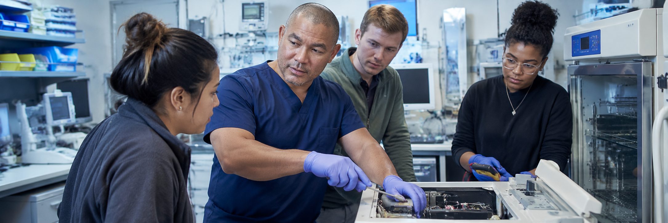 Clinical laboratory analyzer service and preventive maintenance by biomedical technicians