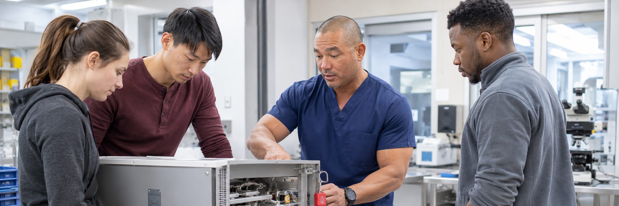 Clinical laboratory analyzer service and preventive maintenance by biomedical technicians