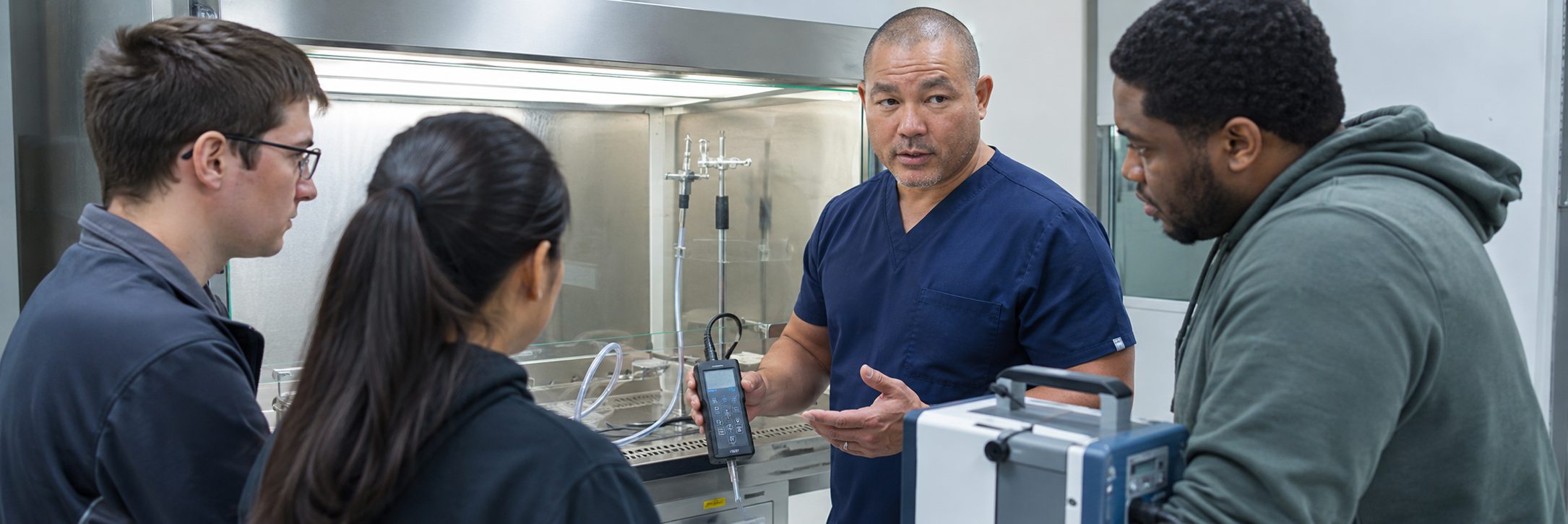 Laboratory biosafety cabinet certification and airflow testing by HTM specialists