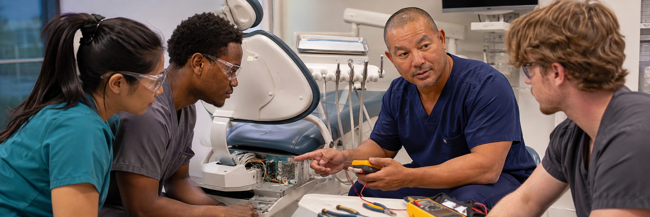 Biosafety cabinet certification and airflow testing | BiomedRx HTM services Laboratory biosafety cabinet certification and airflow testing by HTM specialists