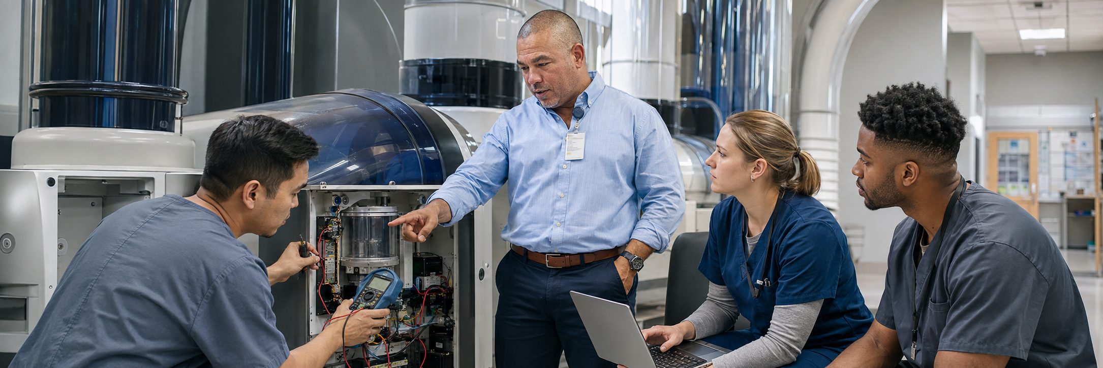Patient monitor calibration and infusion pump testing in an MRI imaging suite
