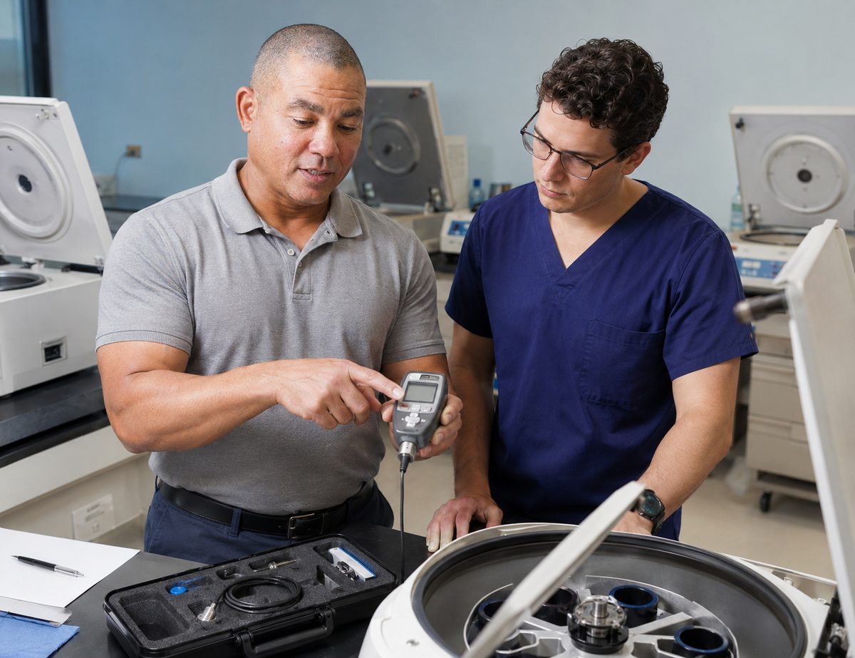 Teaching centrifuge speed verification